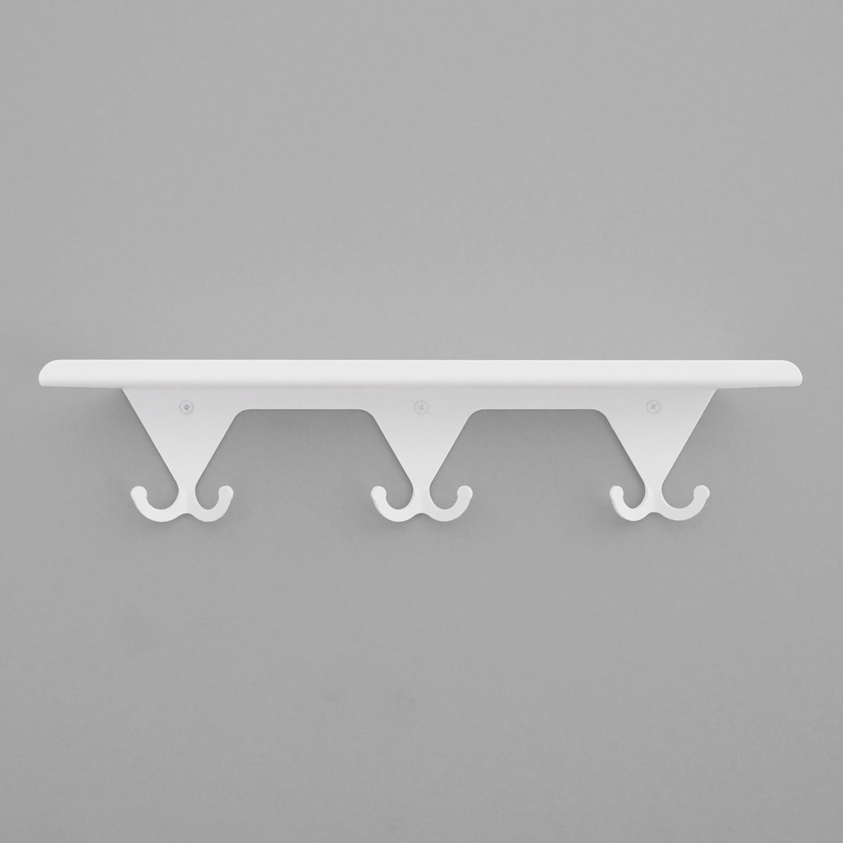Matte White S.R. Wall Rack on a grey background