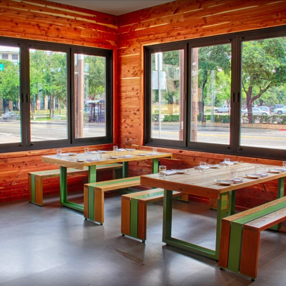 Scout Regalia Dining Picnic Table Set | Wood & Powder Coated Aluminum ...